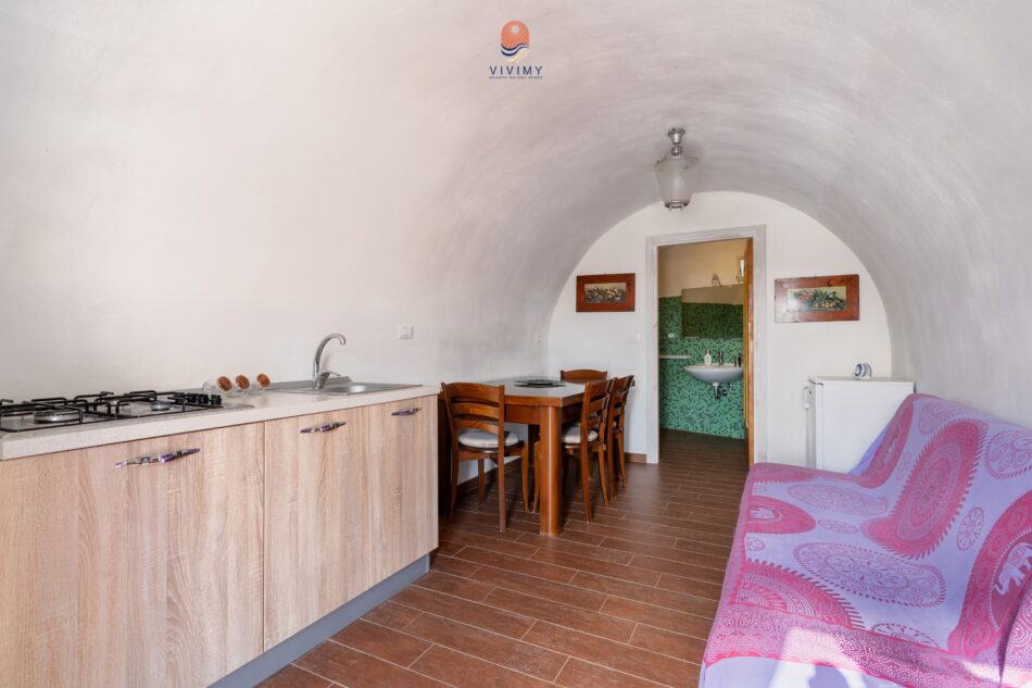 Cucina con volta a botte